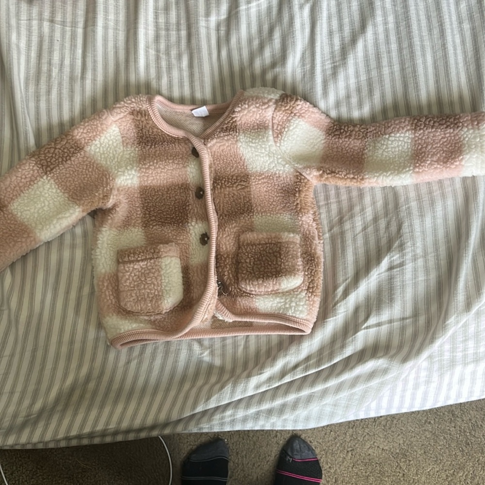 Checked fleece sweater 18m